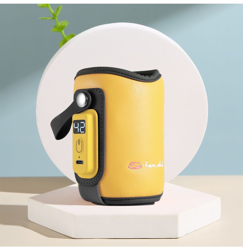 🍼USBベビーボトルウォーマー 🌡️ ミルク加熱器&育児用ポータブル旅行カバー 🏠家庭用断熱サーモスタット付き