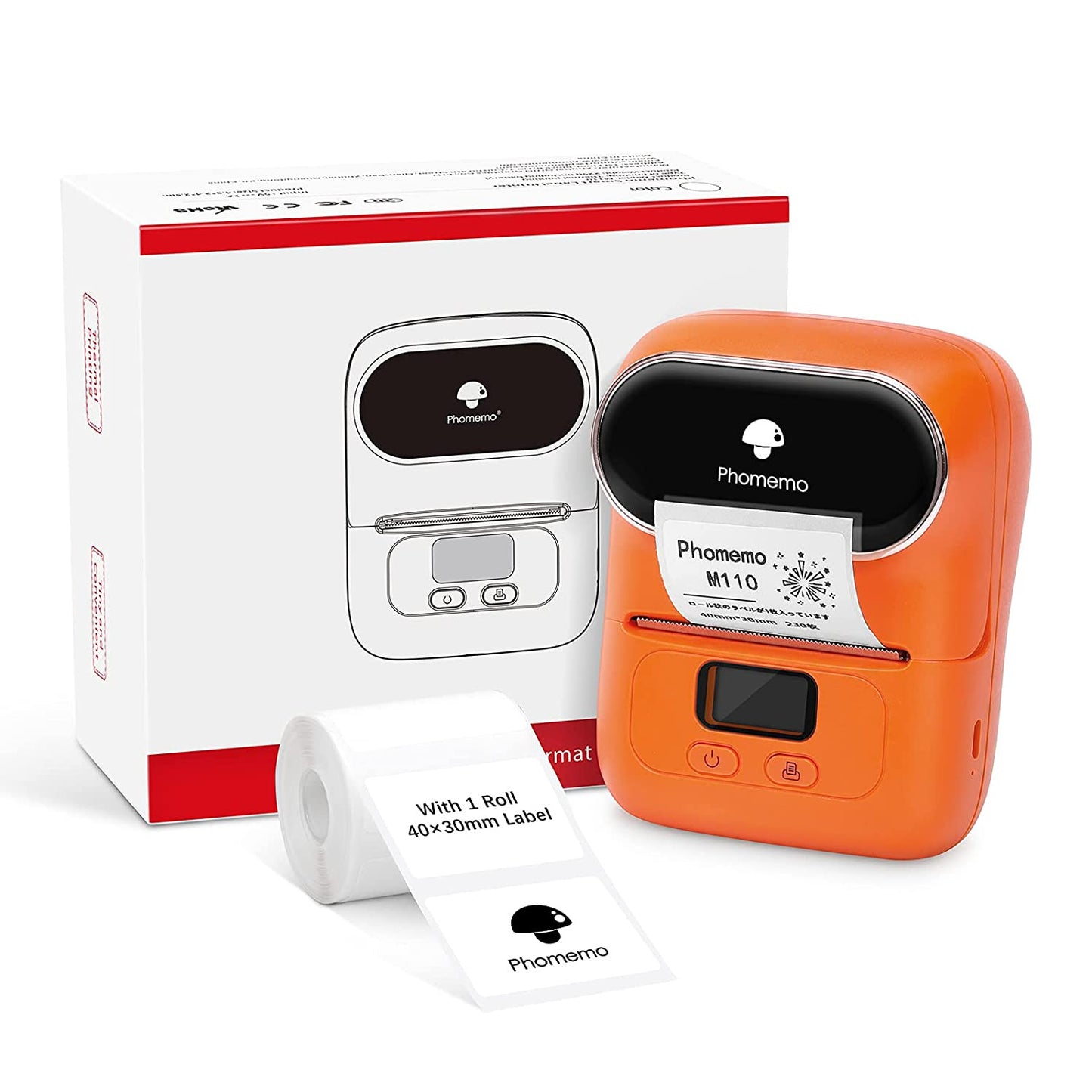 phomemo 値札プリンター 家庭用衣料品タグ サーマルプリンター ハンドヘルドバーコードプリンター