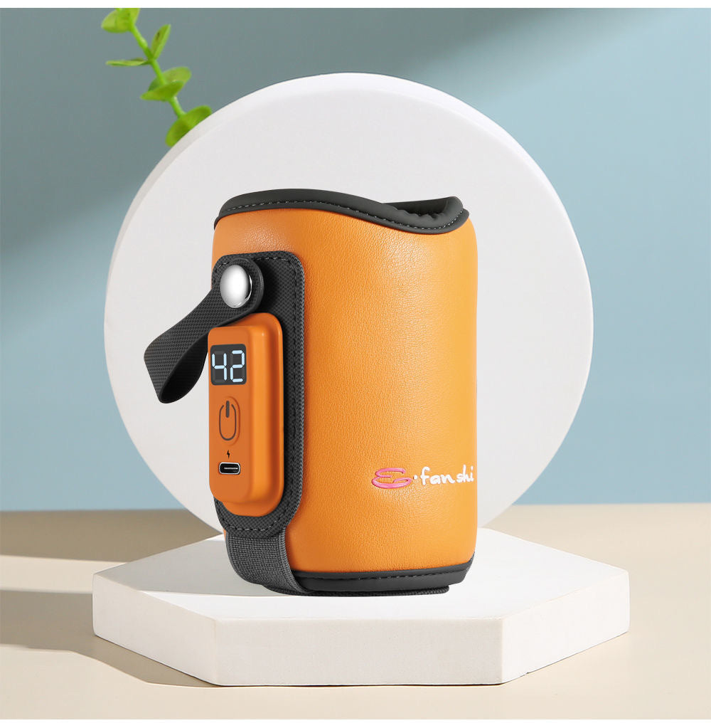 🍼USBベビーボトルウォーマー 🌡️ ミルク加熱器&育児用ポータブル旅行カバー 🏠家庭用断熱サーモスタット付き