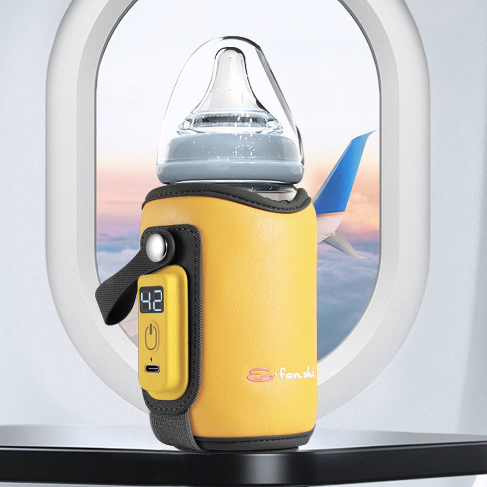 🍼USBベビーボトルウォーマー 🌡️ ミルク加熱器&育児用ポータブル旅行カバー 🏠家庭用断熱サーモスタット付き