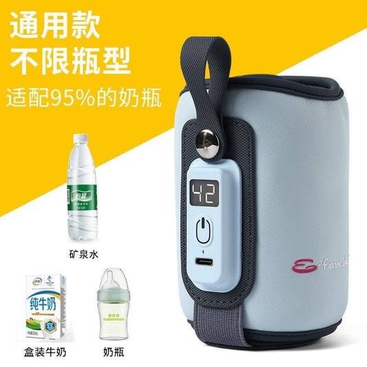 🍼USBベビーボトルウォーマー 🌡️ ミルク加熱器＆育児用ポータブル旅行カバー 🏠家庭用断熱サーモスタット付き