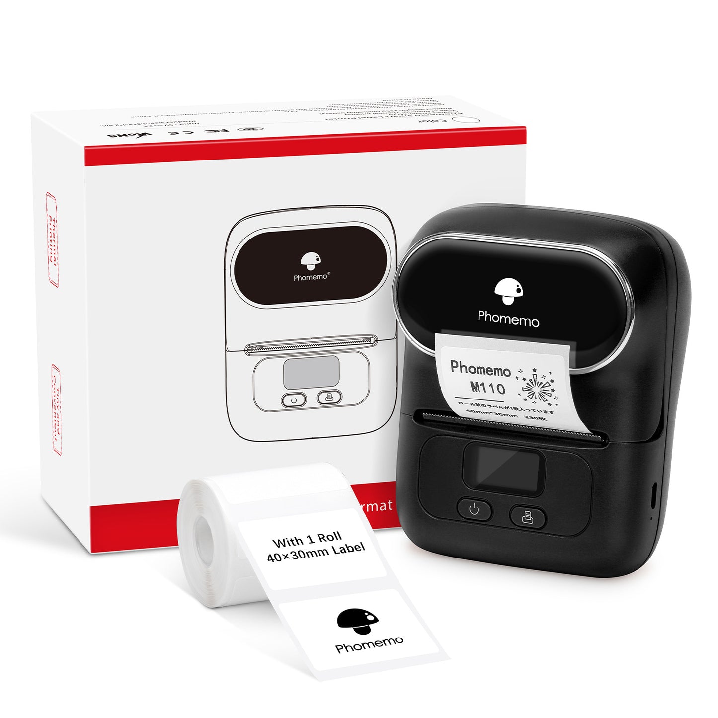 phomemo 値札プリンター 家庭用衣料品タグ サーマルプリンター ハンドヘルドバーコードプリンター