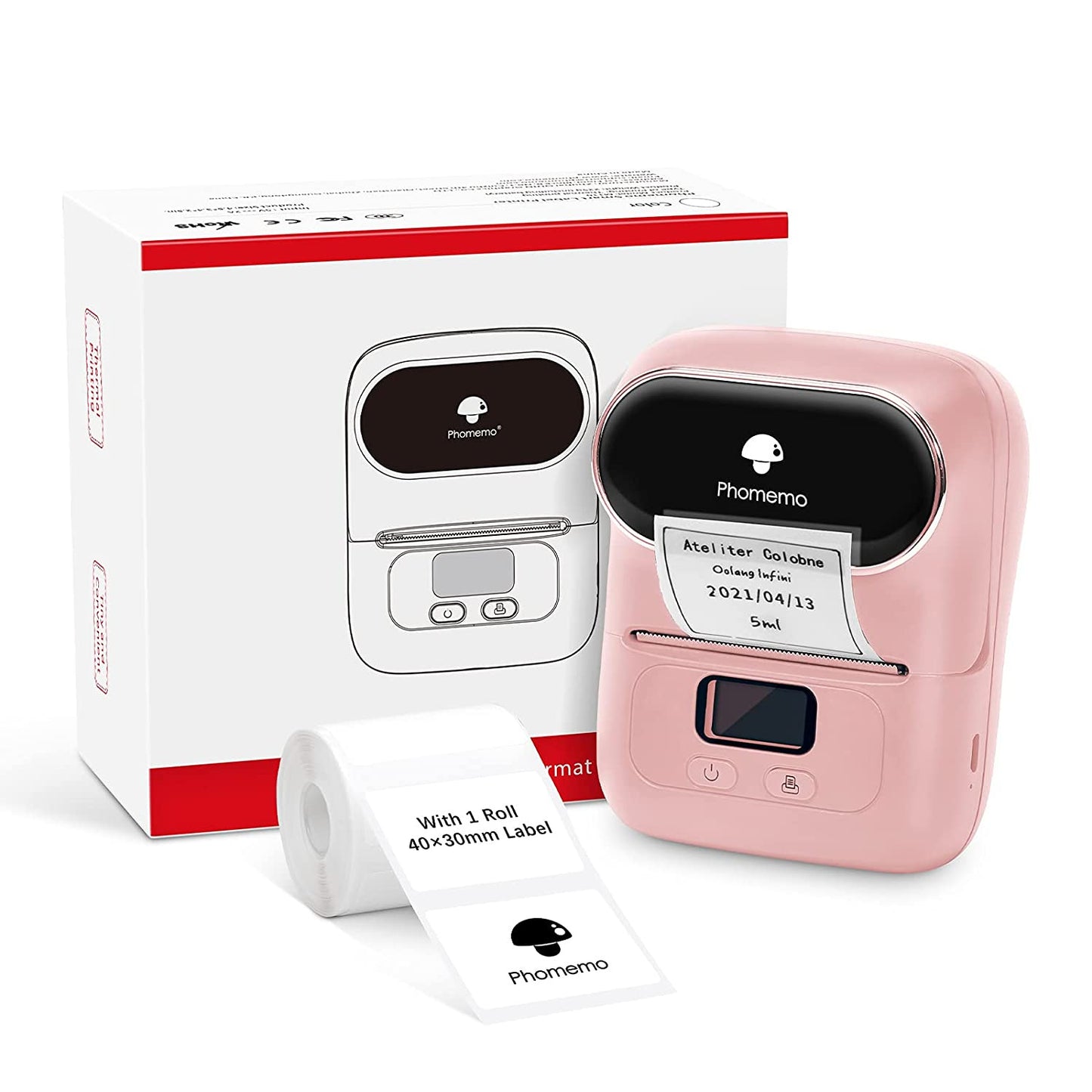 phomemo 値札プリンター 家庭用衣料品タグ サーマルプリンター ハンドヘルドバーコードプリンター